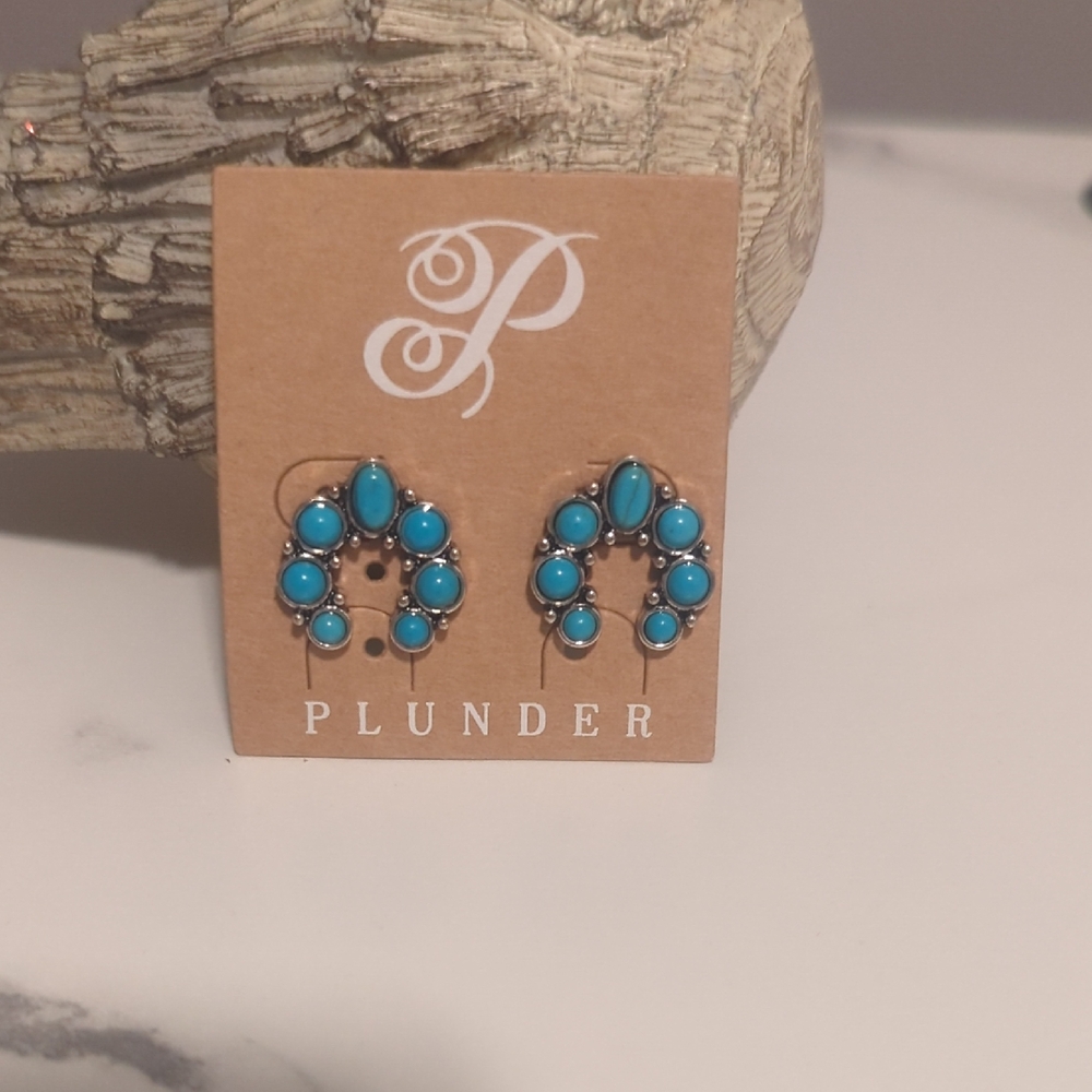 Plunder‎ Blue Teardrop Earrings